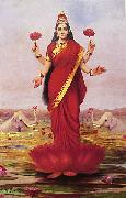 Raja Ravi Varma Goddess Lakshmi USA oil painting artist
